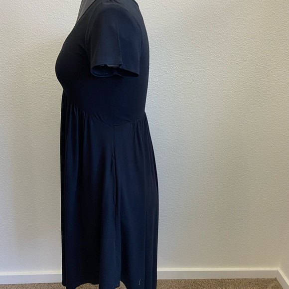 BasicUSA High-Low Tunic T-Shirt Dress Women Medium Back Pockets Dress - Picture 4 of 10